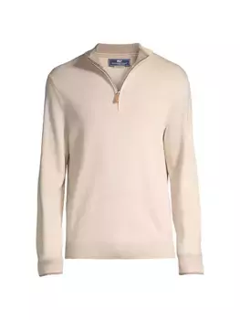 Свитер Boathouse Tipping с молнией до четверти Vineyard Vines, цвет oatmeal heather