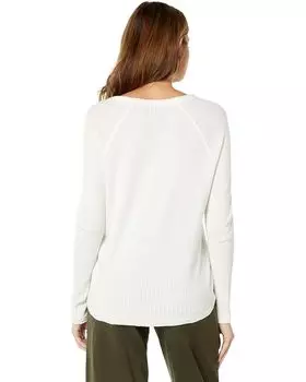 Свитер bobi Los Angeles Split-Neck Raglan Tee, белый