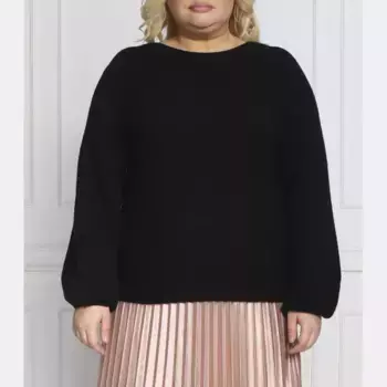 Свитер больших размеров Atlantic стандартного кроя с добавлением шерсти Persona By Marina Rinaldi, черный