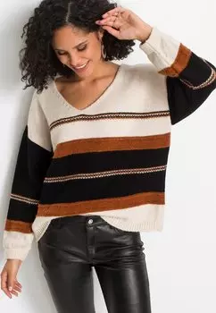 Свитер bonprix, бежевый