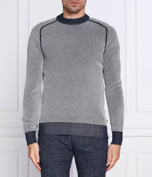 Свитер Boss Orange Акопак Slim Fit, синий
