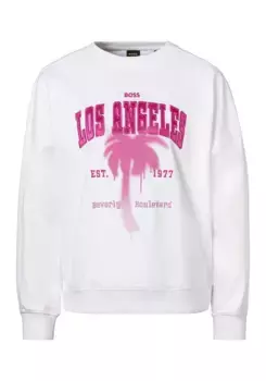 Свитер BOSS ORANGE "C_Eland Premiumженская мода", с крупной вышивкой, белый