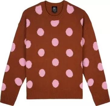Свитер Brain Dead Polka Pile Crewneck Sweater 'Brown', коричневый