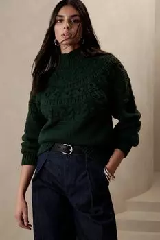 Свитер бренда Couronne Banana Republic, зеленый