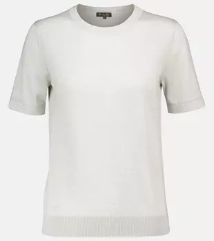 Свитер Brera из кашемира и шелка LORO PIANA, серый