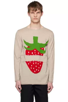 Свитер Brett Westfall Edition Comme Des Garons Shirt, бежевый