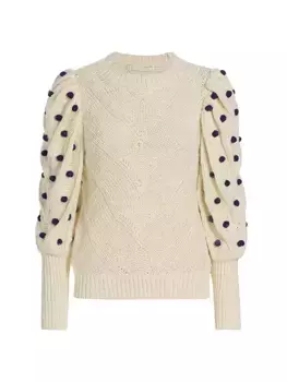 Свитер Bridget из хлопка с помпоном Marie Oliver, цвет odyssey