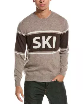 Свитер Brodie Cashmere из шерсти и смеси кашемира, бежевый