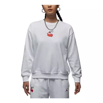 Свитер brooklyn fleece crew neck sweatshirt asia sizing 'white' Air Jordan, белый