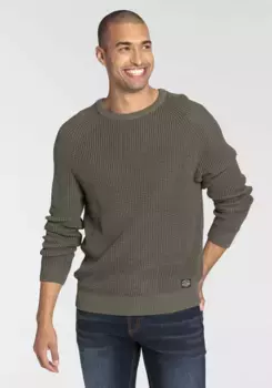 Свитер Bruno Banani с круглым вырезом особой структуры, хаки