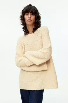 Свитер букле H&M, бежевый