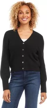 Свитер Button-Up Cardigan Karen Kane, черный