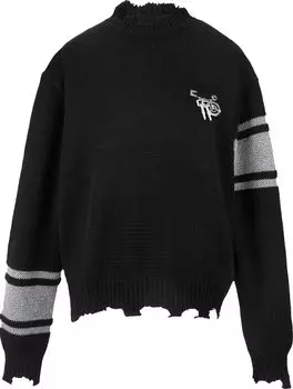 Свитер C2H4 x Mastermind Japan "C-Mastermind" Reflective Knit Sweater 'Black', черный