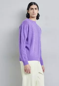 Свитер Cable Crew Merino/Cashmere KNITID, цвет african violet