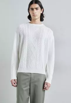 Свитер Cable Crew Merino/Cashmere KNITID, цвет warm white