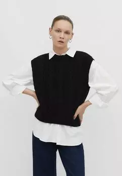 Свитер Cable Vest Stradivarius, цвет dark blue