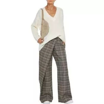 Свитер Callahan из шерсти и мохера с V-образным вырезом цвета слоновой кости GANNI