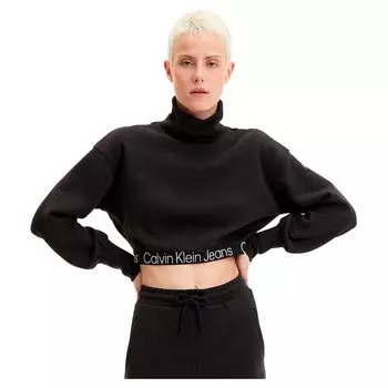 Свитер Calvin Klein Jeans Contrast Tape Loose Roll Neck, черный