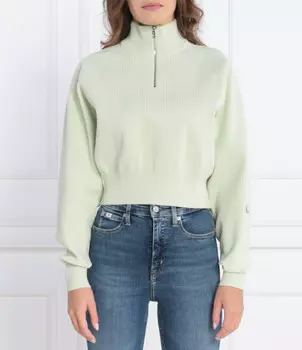 Свитер CALVIN KLEIN JEANS HALF ZIP Regular Fit, цвет menta