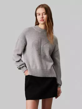 Свитер CALVIN KLEIN JEANS INTARSIA, серый