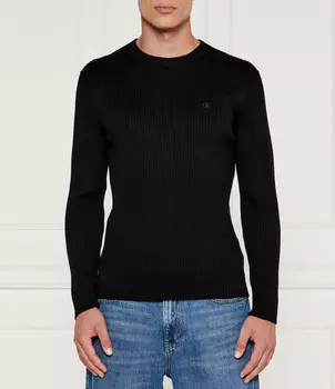 Свитер CALVIN KLEIN JEANS Slim Fit, черный