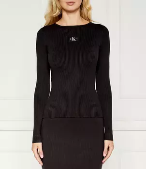 Свитер CALVIN KLEIN JEANS Slim Fit, черный