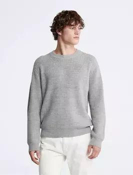 Свитер Calvin Klein Ribbed Knit Crewneck, серый