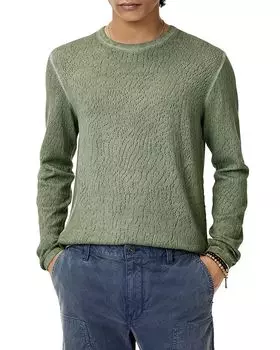 Свитер Camden Mesh Stitch Crew John Varvatos, зеленый