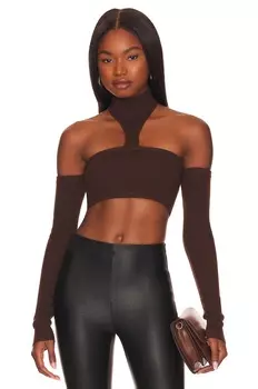 Свитер Camila Coelho Genesis Crop, цвет Chocolate
