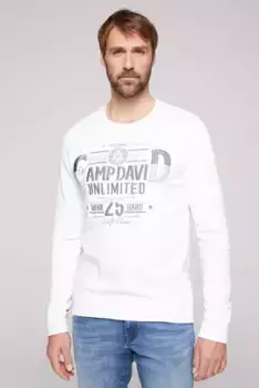 Свитер CAMP DAVID, хлопок, белый