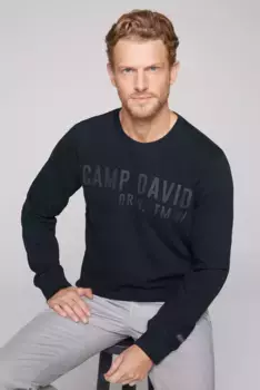 Свитер CAMP DAVID, хлопок, синий