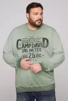 Свитер CAMP DAVID, хлопок, зеленый