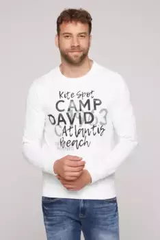 Свитер CAMP DAVID из хлопка, белый