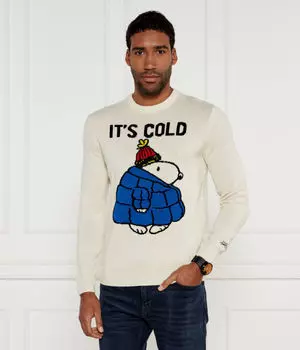 Свитер цапля Сент-Барт x арахис Regular fit St.Barth, экрю