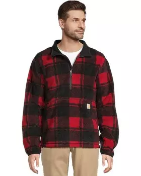 Свитер Carhartt Loose Fit Fleece Pullover, цвет Crabapple/Black Plaid
