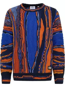 Свитер Carlo Colucci De Prezzo, цвет Royal blue/mottled blue