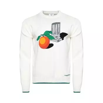 Свитер Casablanca Intarsia Sweater 'White', белый