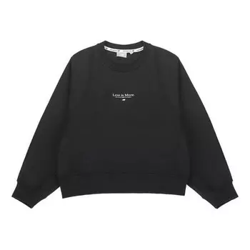 Свитер casual sports alphabet printing pullover round neck hoodie black New Balance, черный