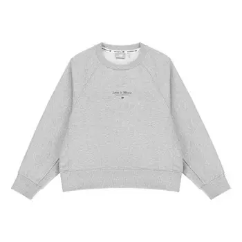 Свитер casual sports alphabet printing pullover round neck hoodie light grey New Balance, серый