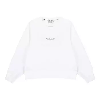 Свитер casual sports alphabet printing pullover round neck white hoodie New Balance, белый
