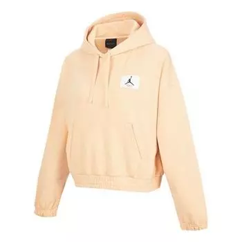 Свитер casual sports knit loose hoodie short 'yellow' Air Jordan, бежевый