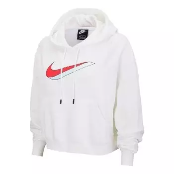 Свитер casual sports pullover hoodie white Nike, белый
