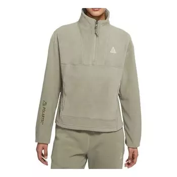 Свитер casual zipper stand collar sports hoodie jacket green Nike, зеленый
