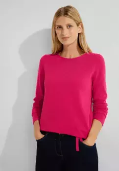 Свитер Cecil с круглым вырезом и круглым вырезом, коралловый