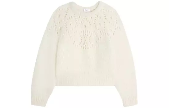 Свитер Celine с узором, белый