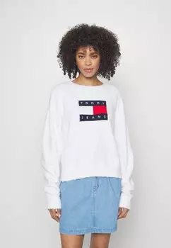 Свитер ЦЕНТРАЛЬНЫЙ ФЛАГ Tommy Jeans, старинный белый