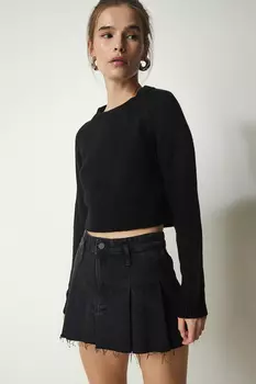 Свитер - Черный - Классический крой Happiness stanbul, черный