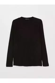 Свитер - Черный - Классический крой LC Waikiki, черный