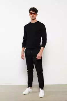 Свитер - Черный - Классический крой LC Waikiki, черный