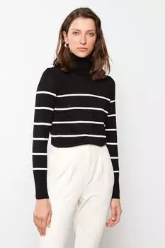 Свитер - Черный - Классический крой LC Waikiki, черный